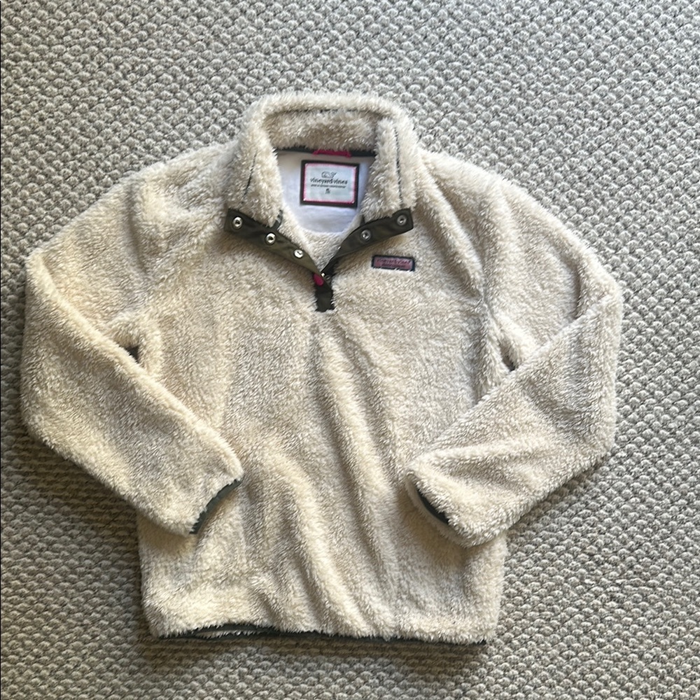 Girls XL Beige Fleece Jacket